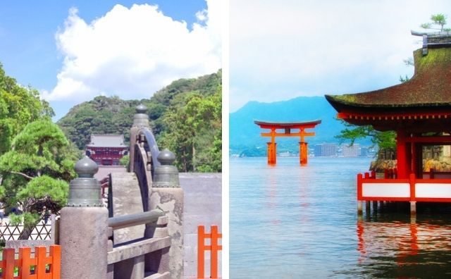 厳島神社と鶴岡八幡宮